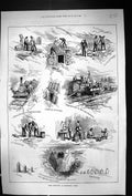 Old 1874 Siege Operations Eastbourne Sussex Sapper Engine Train Batte Victorian