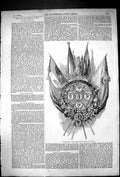 Original Old Antique Print 1855 Grand Trophy Allies Corridor Guildhall London