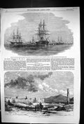 Old 1857 Portuguese Fort Ormuz Persian Gulf War Ships Bombay Harbour Victorian