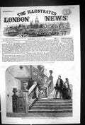 Old Print 1858 Queen England Visit Birmingham Great Staircase Aston Hall 19th