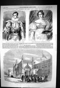 Antique Old Print 1857 Funeral Duke Rutland Tenantry Belvoir Castle Duchess