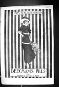 Old Vintage Print 1922 Advertisement Beechams Pills Lady Flowers Medicine 20th