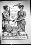 Old 1889 Advertisement Beechams Pills St. Helens Lancashire Medicine Victorian
