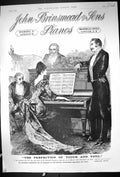 Old Print 1889 Advertisement John Brinsmead Pianos Wigmore Street London 19th