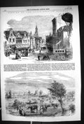 Old 1855 Dutch-Rhenish Railway Gouda Holland Crossing Zyde-Plaas Rott Victorian