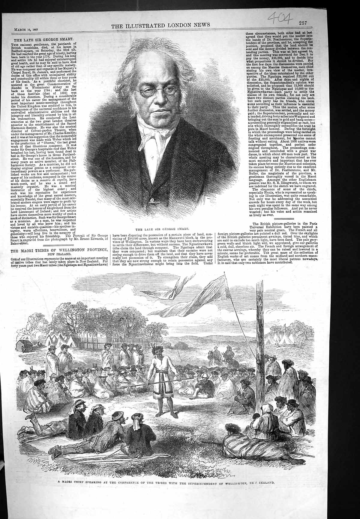 Old 1867 George Smart Maori Chief Conference Tribes Wellington Zealan Victorian