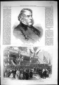 Antique Print 1867 Archibald Alison Lord Warkworth Prudhoe Hospital Whitley