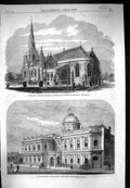 Old 1862 Church Holy Sepulchre Northampton Oriental Baths Westminster Victorian