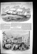 Old 1853 Australian Royal Mail Steam Ship Sydney Easter Ham Fair Pari Victorian