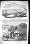 Original Old Antique Print 1861 View Gottenburg Sweden Treasury Algiers Africa