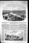 Old Antique Print 1862 Civil War America Camp Centreville Godolphin Sch 19th