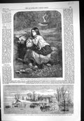 Old 1862 Beautiful Girl Resting Well Floods Sacramento Valley Califor Victorian