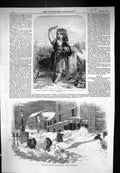 Old 1857 Little Girl Scarecrow Deep Snow Storm Massachusetts America Victorian