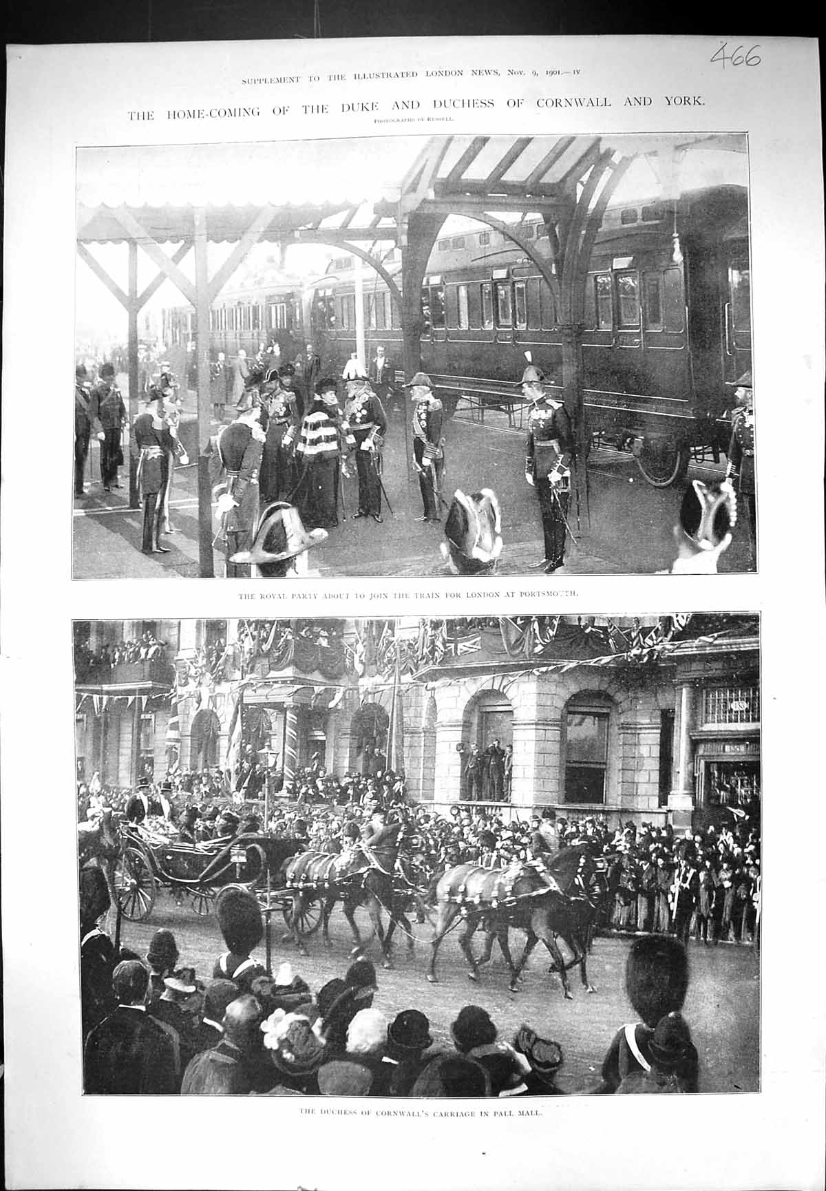 Old 1901 Duke Duchess Cornwall York Railway Train Portsmouth Carriage Victorian
