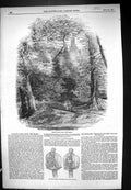 Old 1852 View Windsor Castle Slopes Silver-Handled Broad Swords Race Victorian