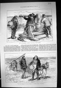 Antique Old Print 1873 Loss Northfleet Dungeness Beachmen Wearing Back Stays