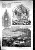 Old 1856 Clock-Dial Houses Parliament Corn Exchange Hull Ship Wreck G Victorian