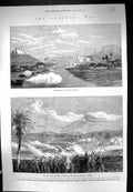 Old 1873 Ashantee War Bombardment Town Elmina British Sailors Marines Victorian