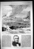 Antique Old Print 1873 Baring War GCoast Destruction Villages Ampenee Akimfoo