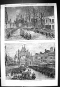 Old 1863 Royal Carriages Eton Boys Arch Cortege Castle Hill Windsor L Victorian