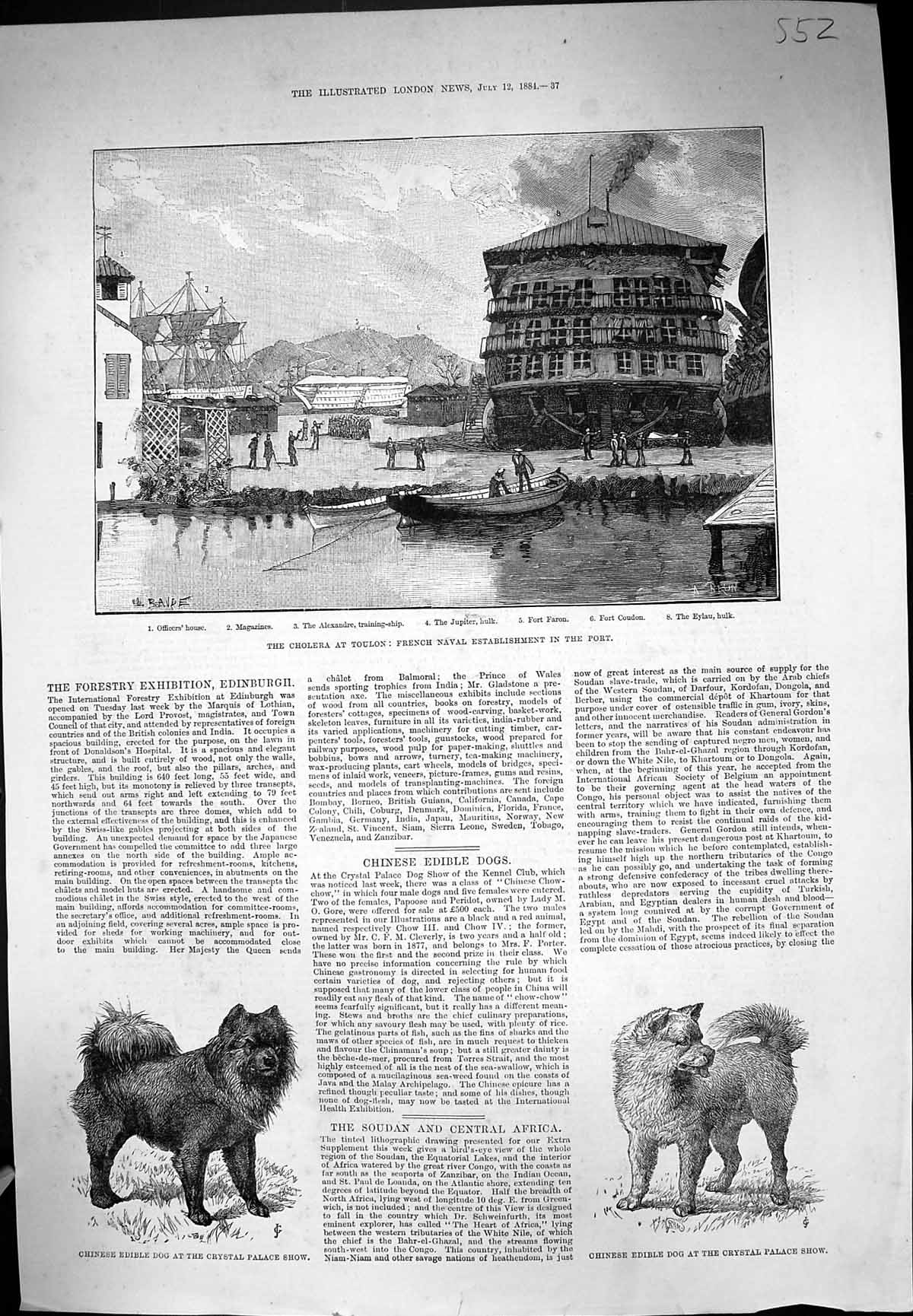 Old 1884 Cholera Toulon Alexander Training Ship Jupiter Fort Faron Ey Victorian