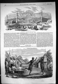 Old 1853 Building Crystal Palace New York America Burmese Dance Nativ Victorian