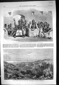 Antique Print 1863 War Emissaries King Ashantee Governor Pine GCoast Manuka