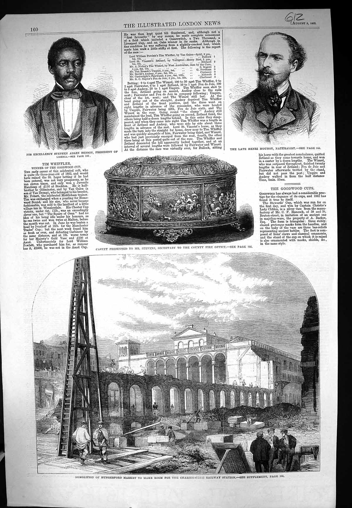 Old 1862 Demolition Hungerford Market Charing-Cross Railway Benson Li Victorian