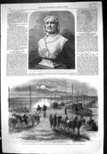 Old 1861 Bust Oliver Cromwell Noble Civil War America Bridge Potomac Victorian