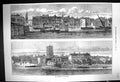 Original Old Antique Print 1872 View Riverside Chelsea River Boats England 19th