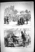 Old Print 1877 War Turkish Siers Cartridges Mosque Rustchuk Commander-In 19th