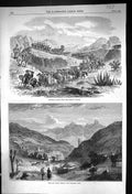 Old 1868 Conveying Silver Mines Mexico Mining View Real Del Monte Mou Victorian