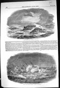 Antique Old Print 1854 Wreck Troop Ship Charlotte Algoa Bay Life-Boat Rescue