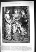 Old 1882 Valentines Day Great Expectations Girls Waiting Postman Hous Victorian