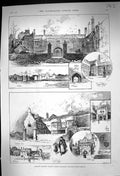 Old 1889 Houghton Tower Lancashire Norwich Dolphin Inn Ethelbert Cast Victorian