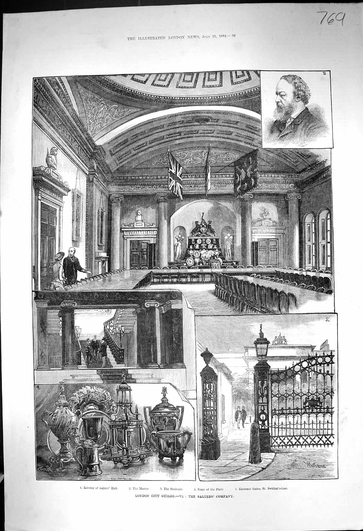 Old 1884 London City Guilds Salters Company Master Entrance Gates Swi Victorian