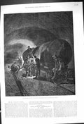 Old 1882 St. Gothard Railway Tunnel Compressed Air Engines Boring Mac Victorian
