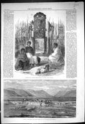 Old 1867 Scene Fight Maories Tutaekuri New Zealand Gateway Maori Fort Victorian