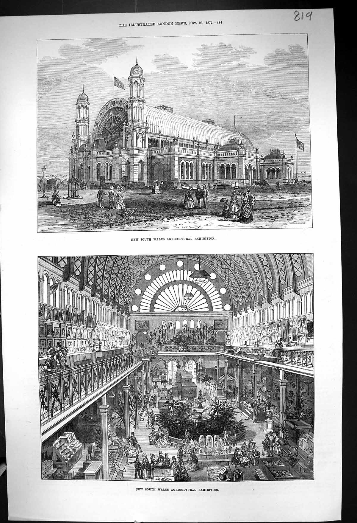 Old 1872 New South Wales Agricultural Exhibition Building Australia A Victorian