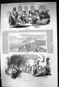 Original Old Antique Print 1857 View Algiers Africa Algerine Women CafÇ Divan