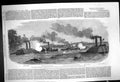 Old Print 1862 Fort Pillow Mississippi Federal Civil War Gun-Boats Ships 19th