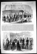 Old 1856 Reception Queen Captain Hartsein Resolute Ship Cabin Charts Victorian