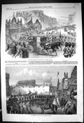 Old 1863 Bridal Procession St. George'S Chapel Royal Wedding Carriage Victorian