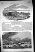 Old 1853 Destructive Storm Viaduct Penzance Railway Ship Wrecks Merse Victorian