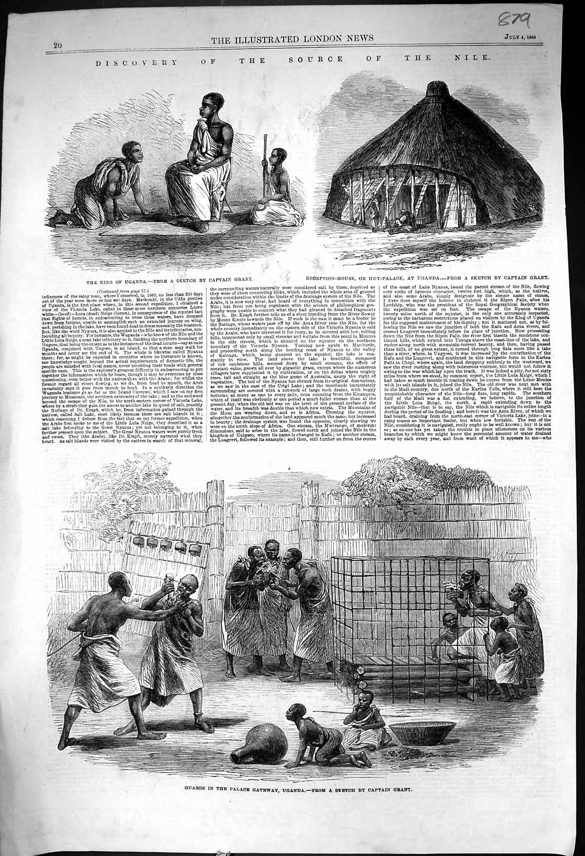 Old 1863 Guards Palace Gateway Uganda King Reception House Hut-Palace Victorian
