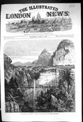 Old 1868 Expedition Abyssinia Waterfall Mai Muna Senafe Mountains Fin Victorian