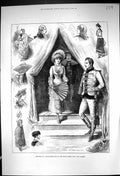 Old 1882 Sketches Fancy Dress Ball Royal Albert Hall Costumes Ludlow Victorian