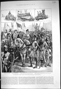 Old 1884 Lord Mayor Show Procession Nile Expedition Boat Indian Empir Victorian
