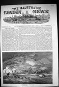 Original Old Antique Print 1853 Bush Fire Australia Sheep Horses Cattle 19th