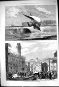 Old 1873 Africa Slave Trade Destruction Dhow Michael Angelo Statue Da Victorian